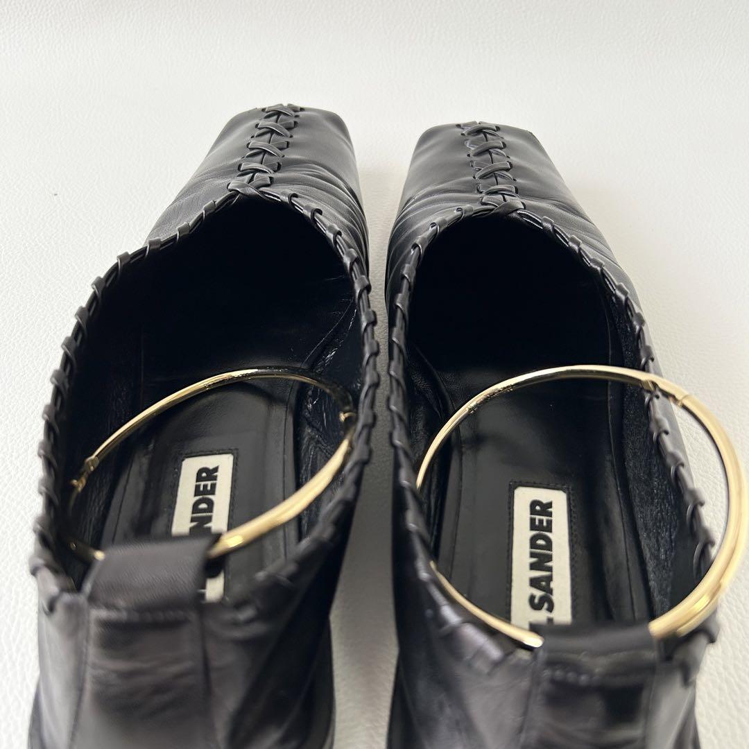 JIL SANDER ジルサンダー アンクレット バレリーナ ブラック【37】