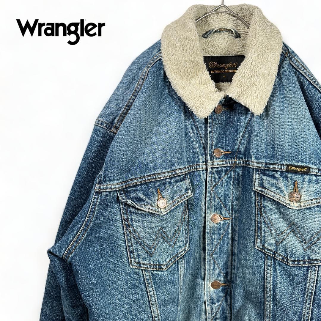 90s 古着 ラングラー アウター ジャケット Wrangler デニム ボア