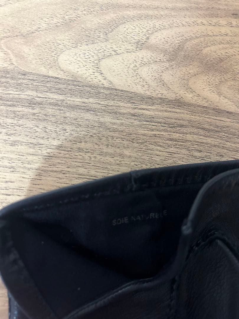 HERMES エルメスメンズレザー手袋 Hバックル付きブラック HERMES エルメスメンズレザー手袋 Hバックル付きブラック