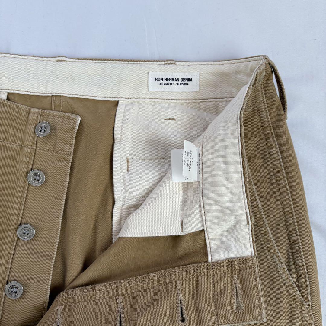 サイズ36 RON HERMAN DENIM ダメージ加工 チノパン ワーク