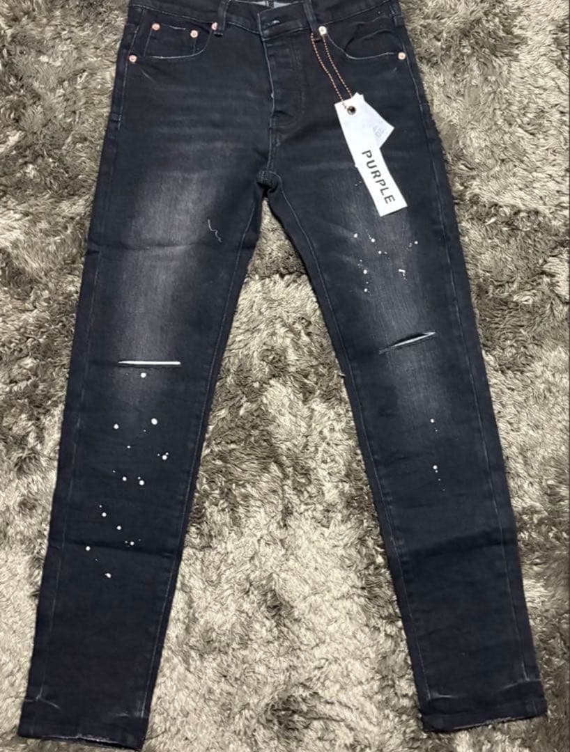 PURPLE BRAND ダメージ加工スリムフィットデニム28サイズS