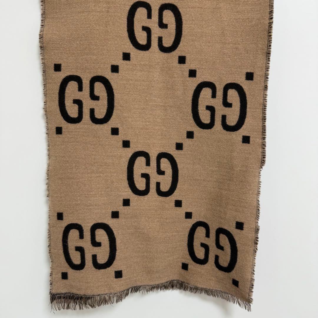 【GUCCI】GGジャカード ウールシルク マフラー スカーフ 男女兼用 正規品 【GUCCI】GGジャカード ウールシルク マフラー スカーフ 男女兼用 正規品