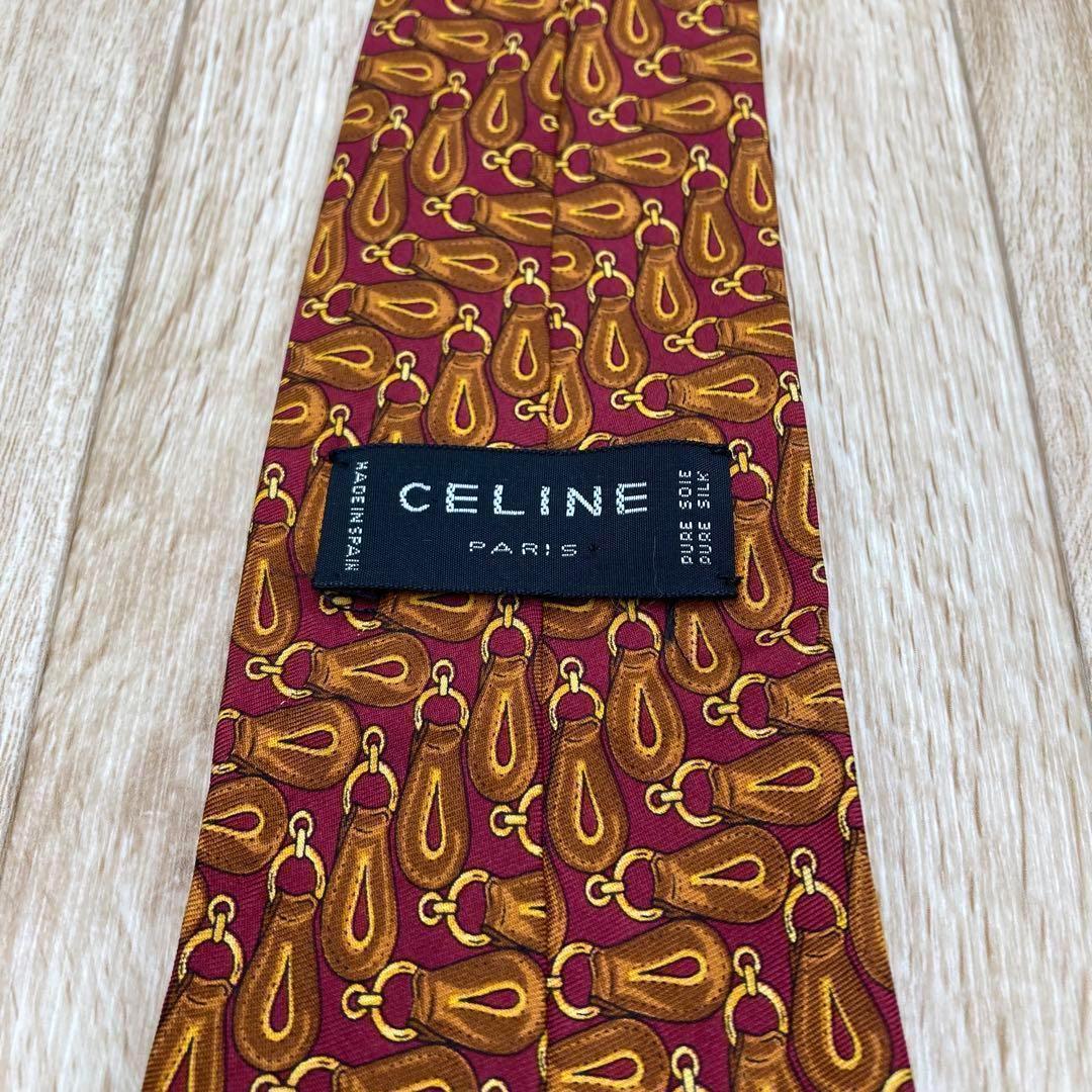 ✨極美品✨CELINE ネクタイ ホースビット シルク100% マルチカラー