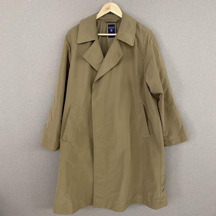 定番人気! orcival ダウン ベージュ チェスターコート メモリータフタ