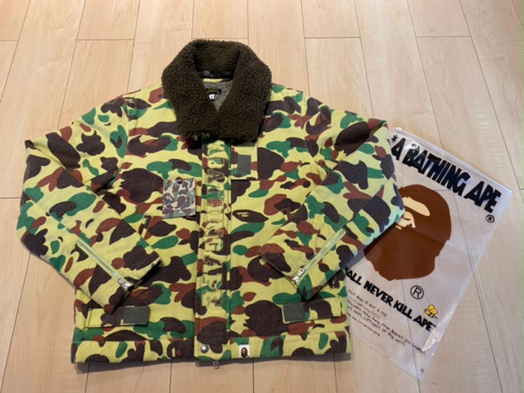 値下げ レア A BATHING APE エイプ ポーラテック ボアジャケット 迷彩