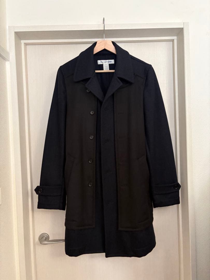 コムデギャルソンシャツ ネイビー コート サイズXS ウール100% コムデギャルソンシャツ ネイビー コート サイズXS ウール100%