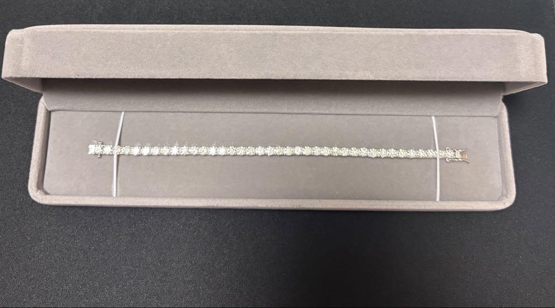 に*ん様 最高品質 モアサナイト テニスブレスレット 4mm 17cm