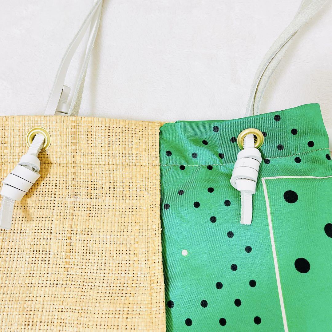 美品☆manipuri トートバッグ ショルダー ドット ドッキング S