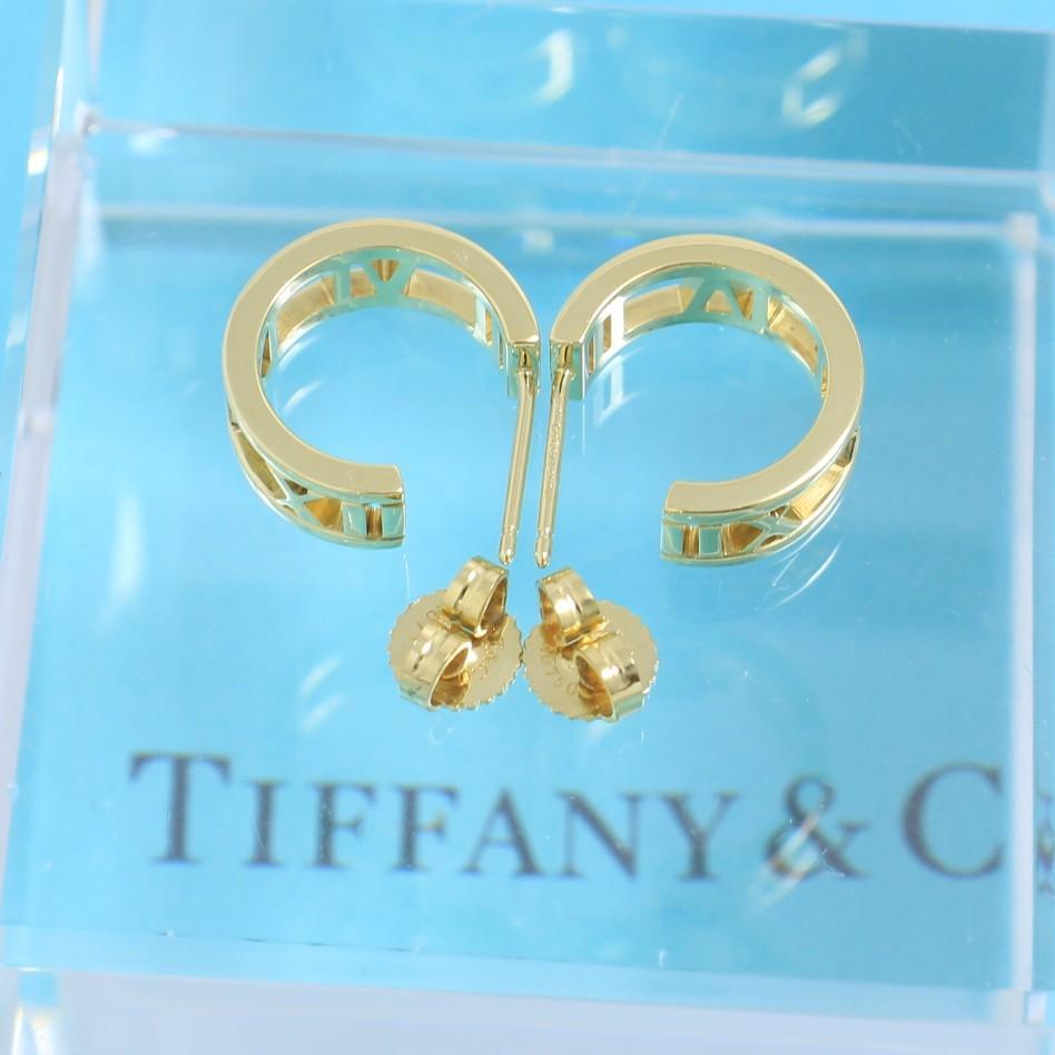 ティファニー　TIFFANY　K18YG　オープン　アトラス　ピアス　良品