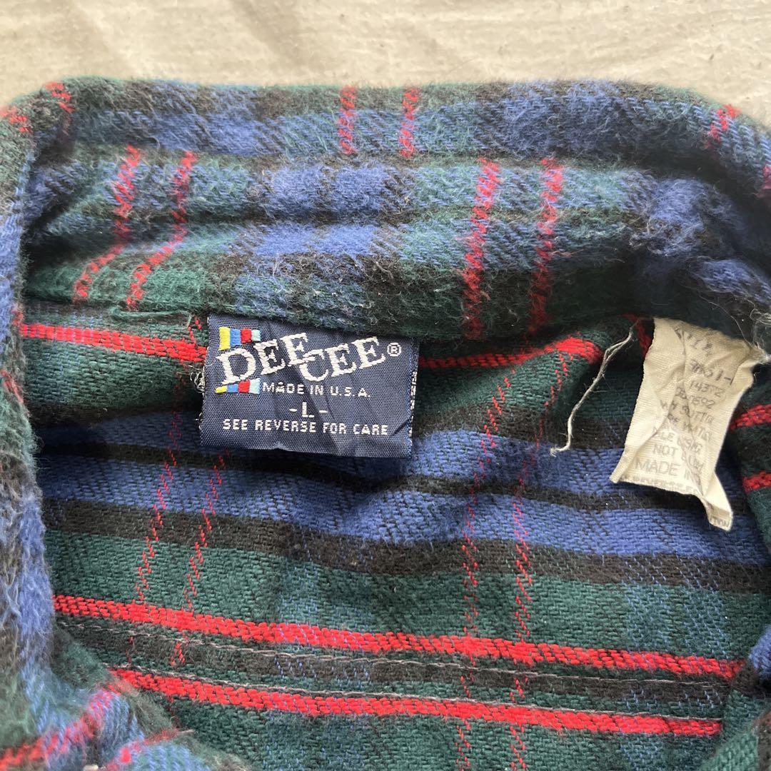 80s DEECEE ネルシャツ Lサイズ