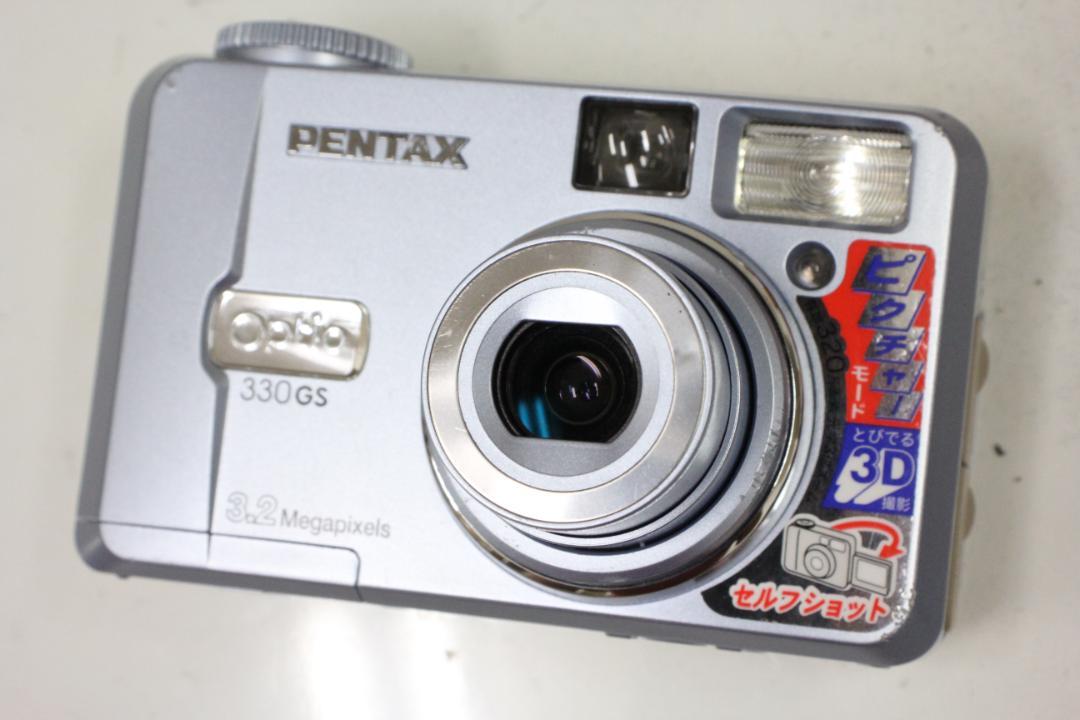 ペンタックス/PENTAX Optio 330GS シルキーブルー 動作確認済
