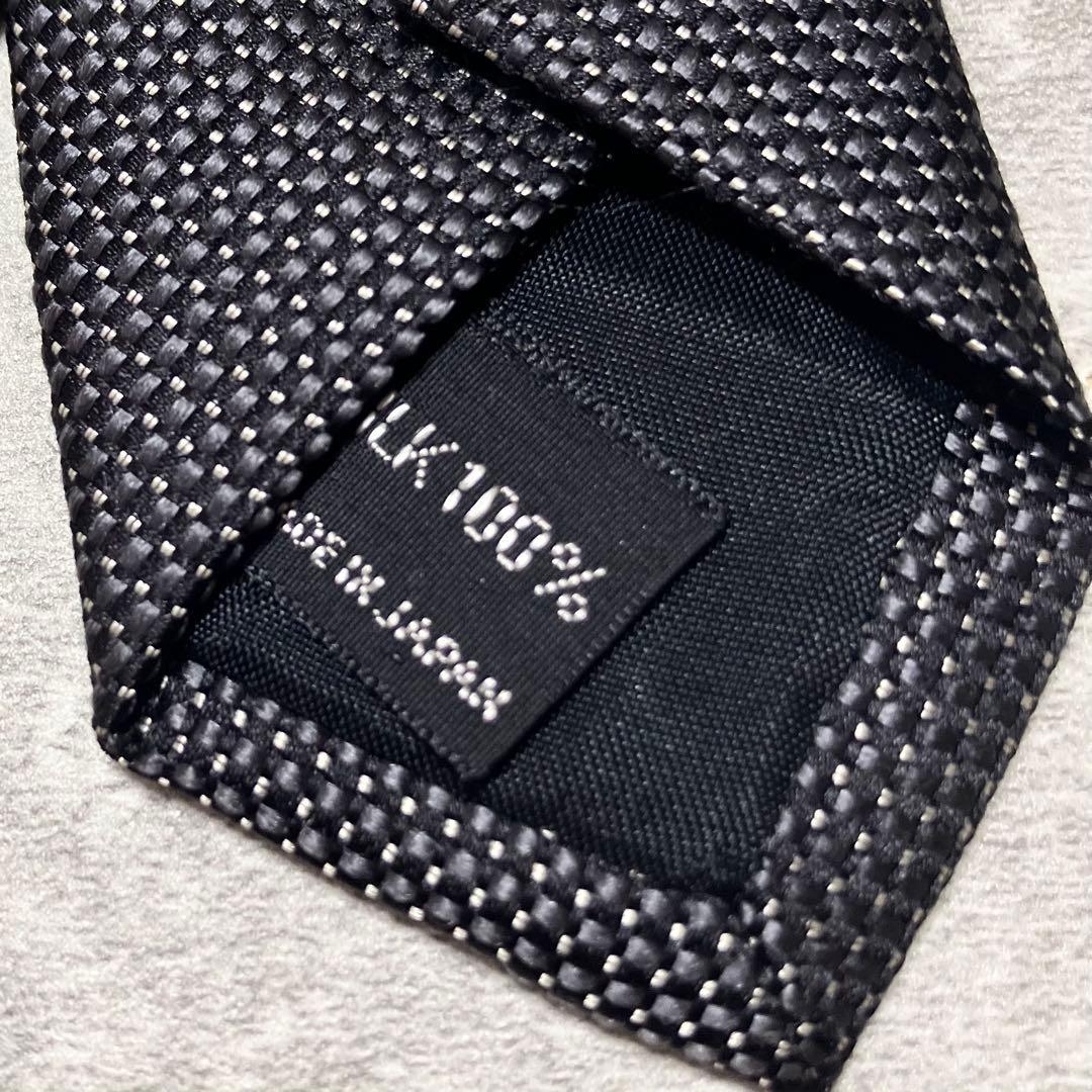 【良品】　ヨウジヤマモト　ネクタイ　シルク　ソリッド　無地　ブラック　日本製 良品】 ヨウジヤマモト ネクタイ シルク ソリッド 無地 ブラック