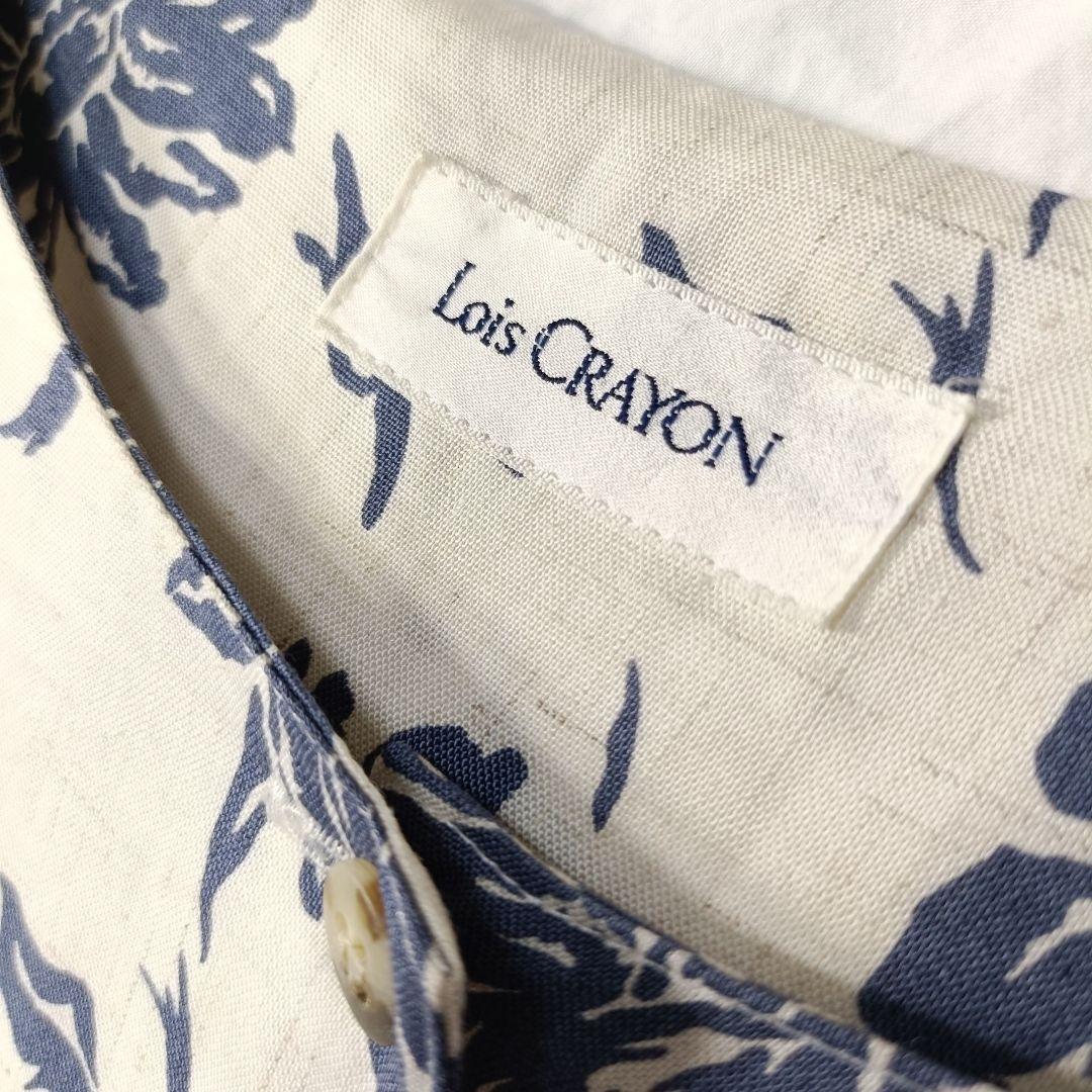 ロイスクレヨン Lois CRAYON 麻混ロンカワンピース 前開き Мサイズ