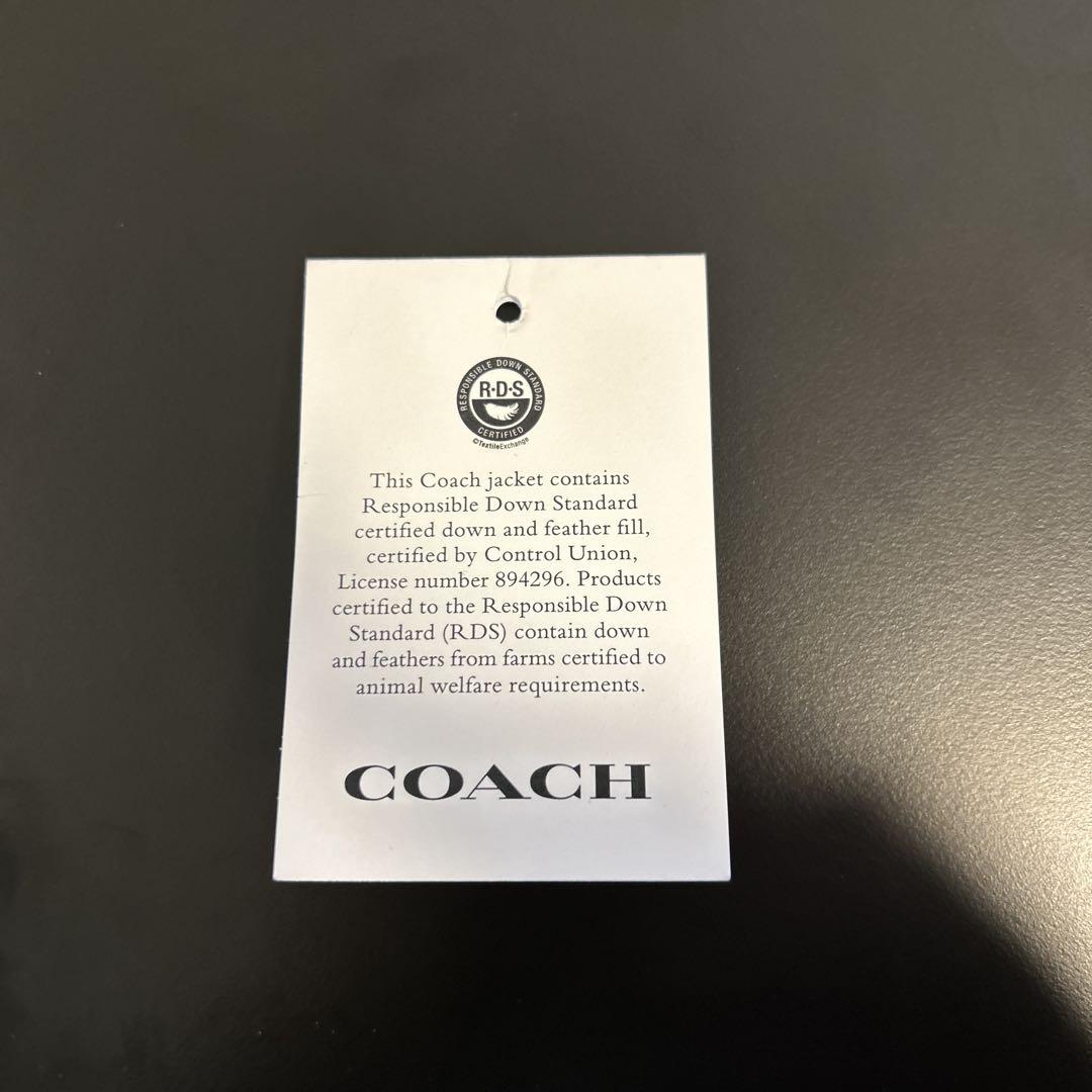 【新品未使用】COACH キルティング ロングダウン オリーブ