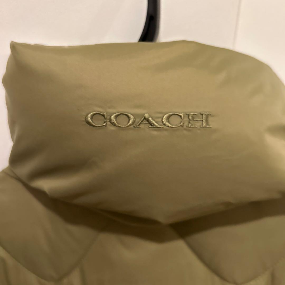 【新品未使用】COACH キルティング ロングダウン オリーブ