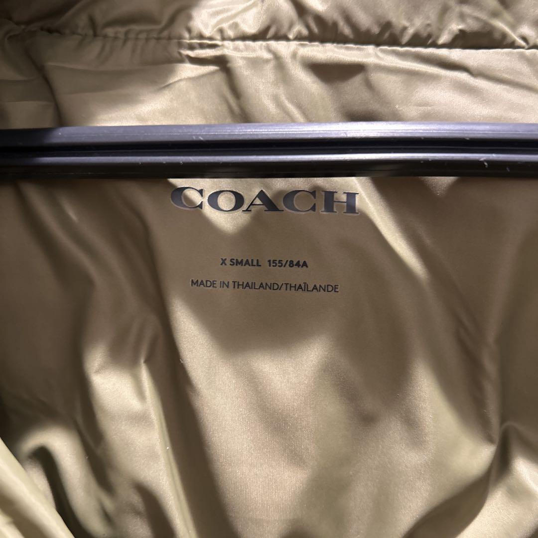 【新品未使用】COACH キルティング ロングダウン オリーブ