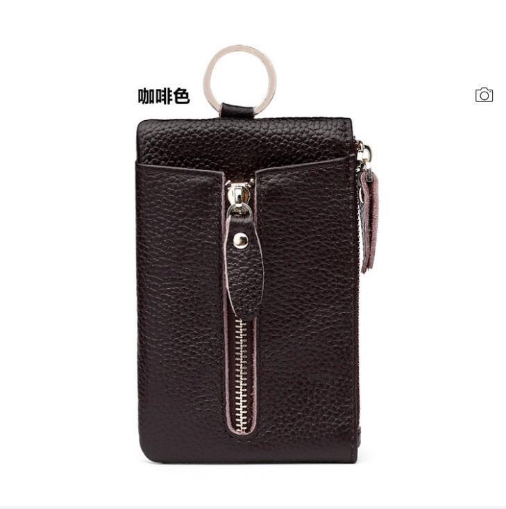 新品 キーケース メンズ レディース 小銭入れ コインケース 本革 茶 コーヒー