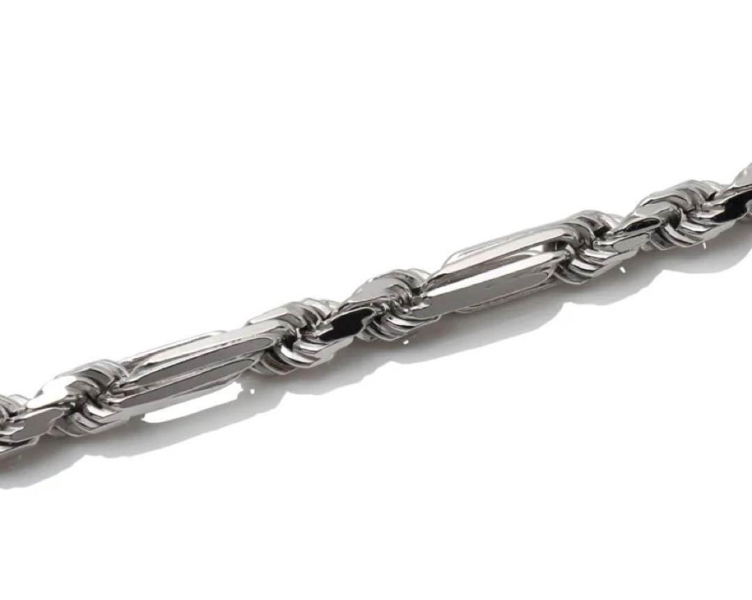アヴァランチ　シルバー フィガロープブレスレット 幅4.5mm 19cm