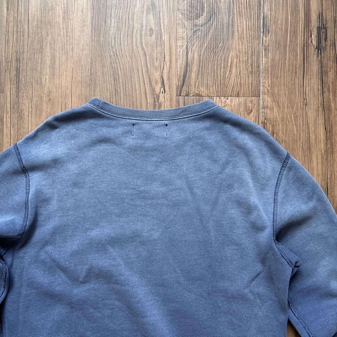 Ralph Lauren 90s 前V ステンシルスウェット ナス紺 フェード