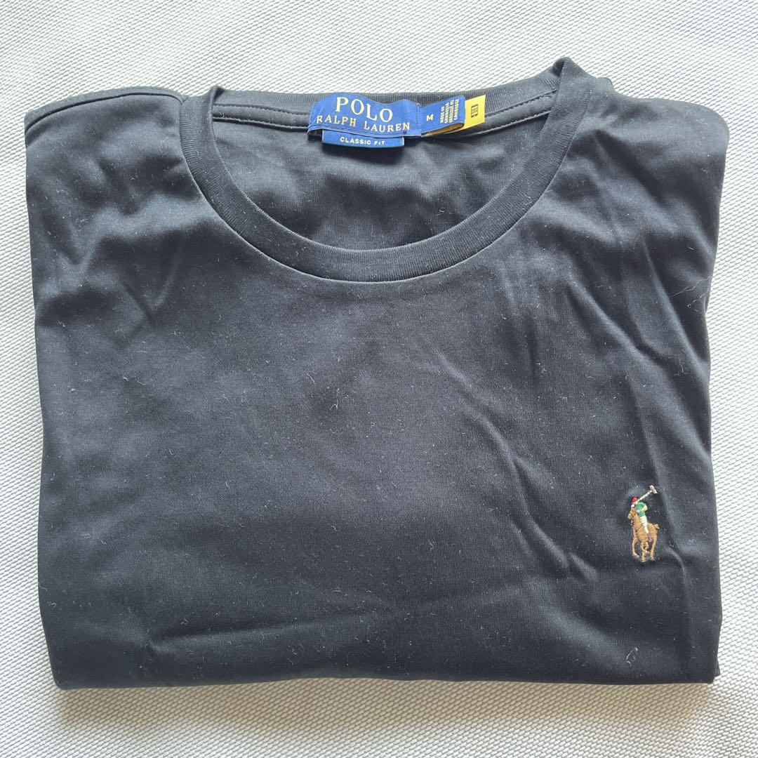 ラルフローレン　Polo Ralph Lauren 長袖カットソー 刺繍ロゴ 黒
