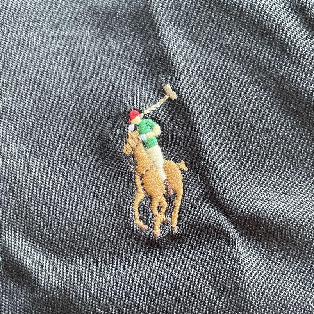 ラルフローレン　Polo Ralph Lauren 長袖カットソー 刺繍ロゴ 黒