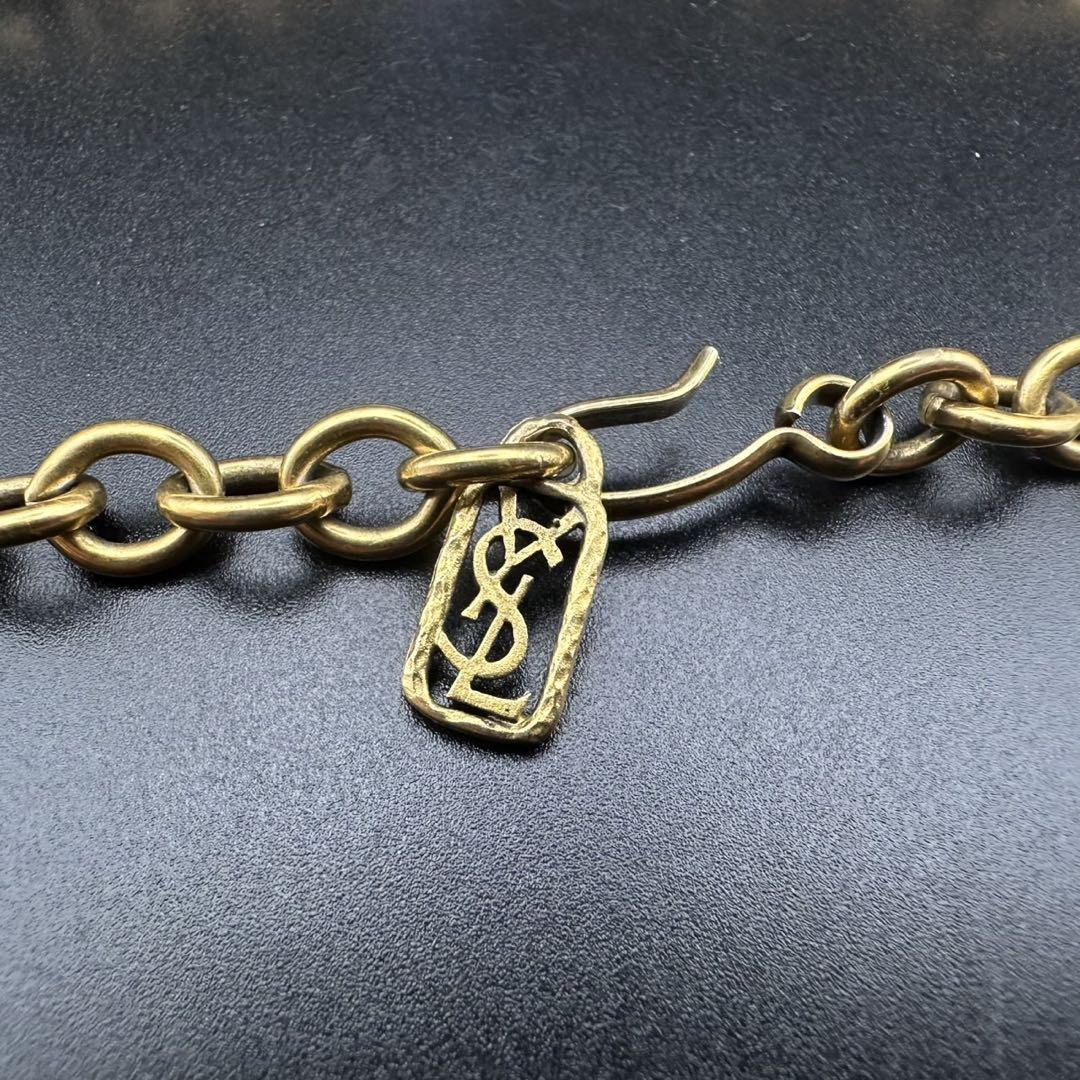 低価格 極美品✨ YSL 851 ロゴ グリポア ネックレス イヴ・サンローラン アクセサリー