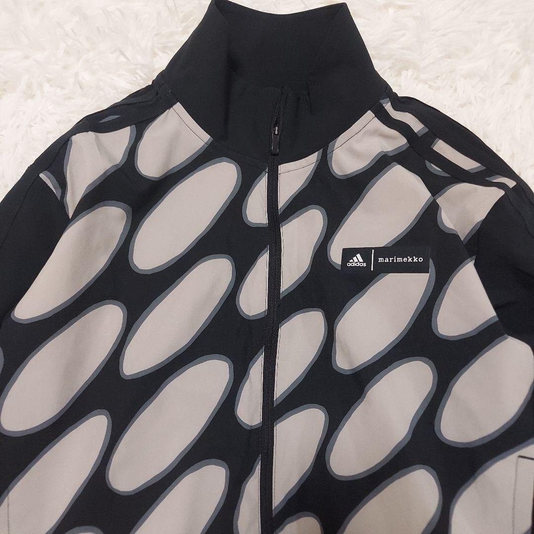 アディダス marimekko 2023 ジップジャケット 総柄 黒 S