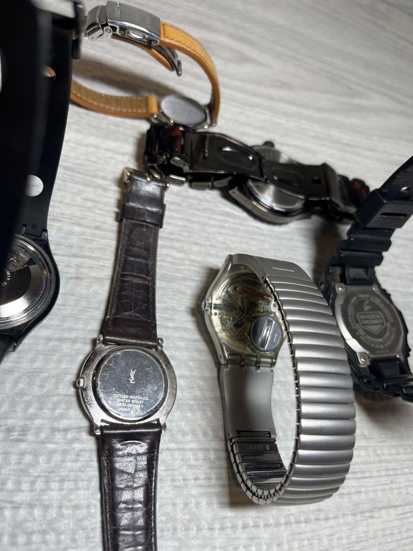 YSL G-SHOCK SWATCH デザインウォッチ シルバー/ブラウン腕時計