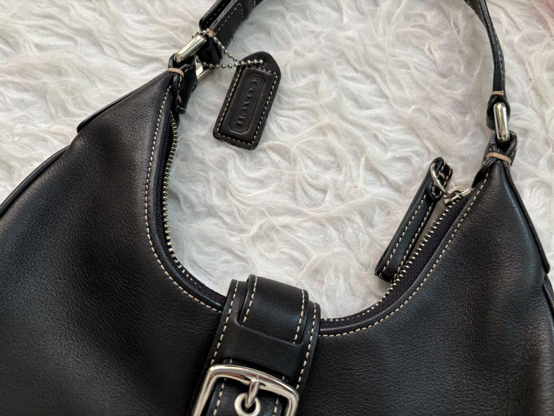 COACH コーチ ショルダーバッグ シグネチャー レザー ブラック
