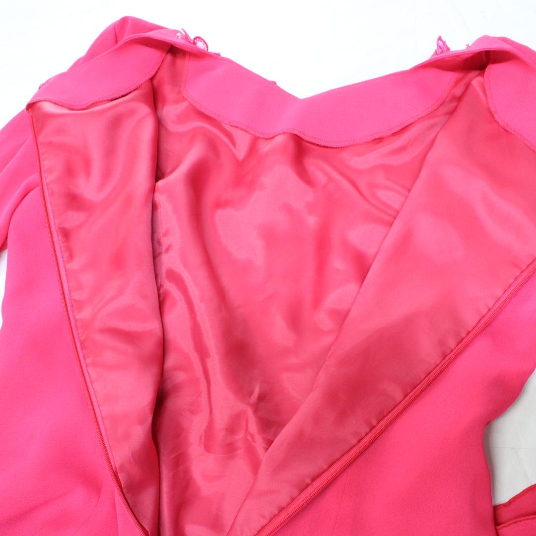 美品 社交ダンス衣装】ワンピース ドレス Mサイズ マゼンダ