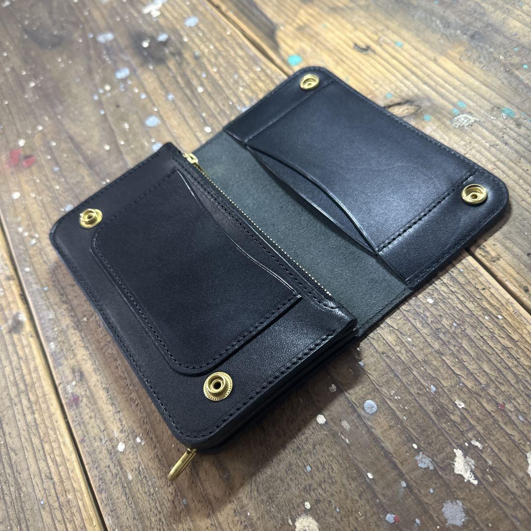 LEGEND'S様 オーダー専用　ミドルトラッカーウォレット　栃木レザー　真鍮
