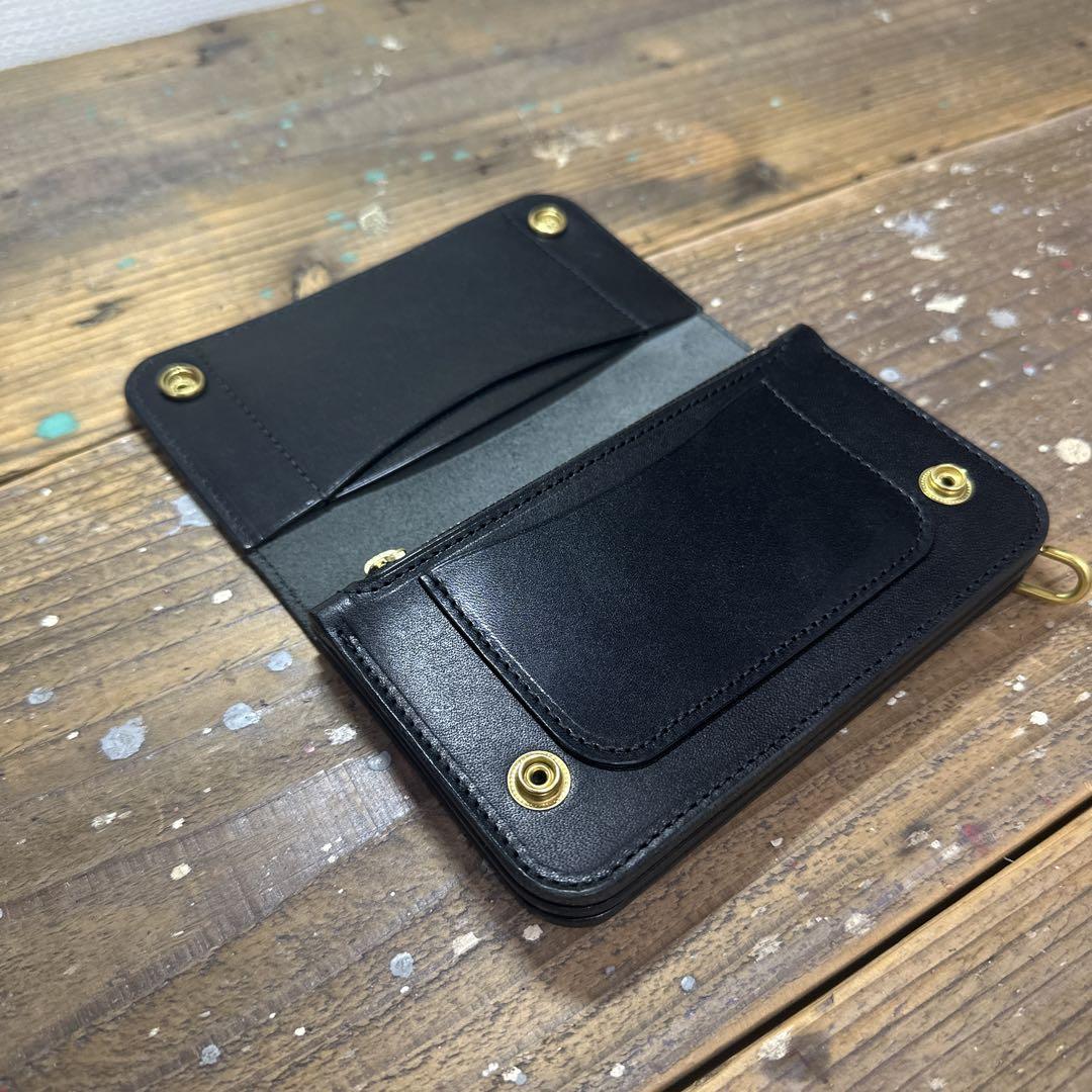 LEGEND'S様 オーダー専用　ミドルトラッカーウォレット　栃木レザー　真鍮