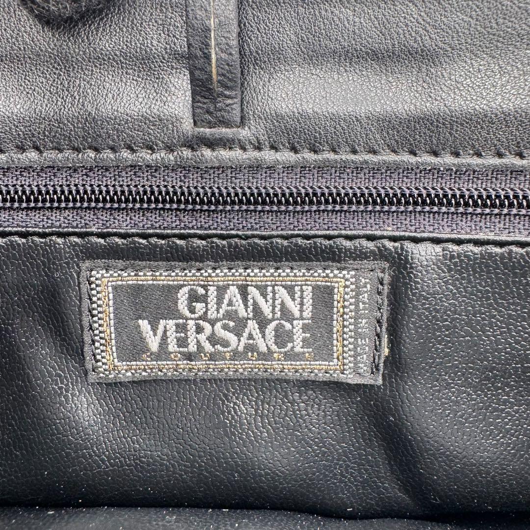 vintage GIANNI VERSACE ショルダー メデューサ 黒 肩がけ