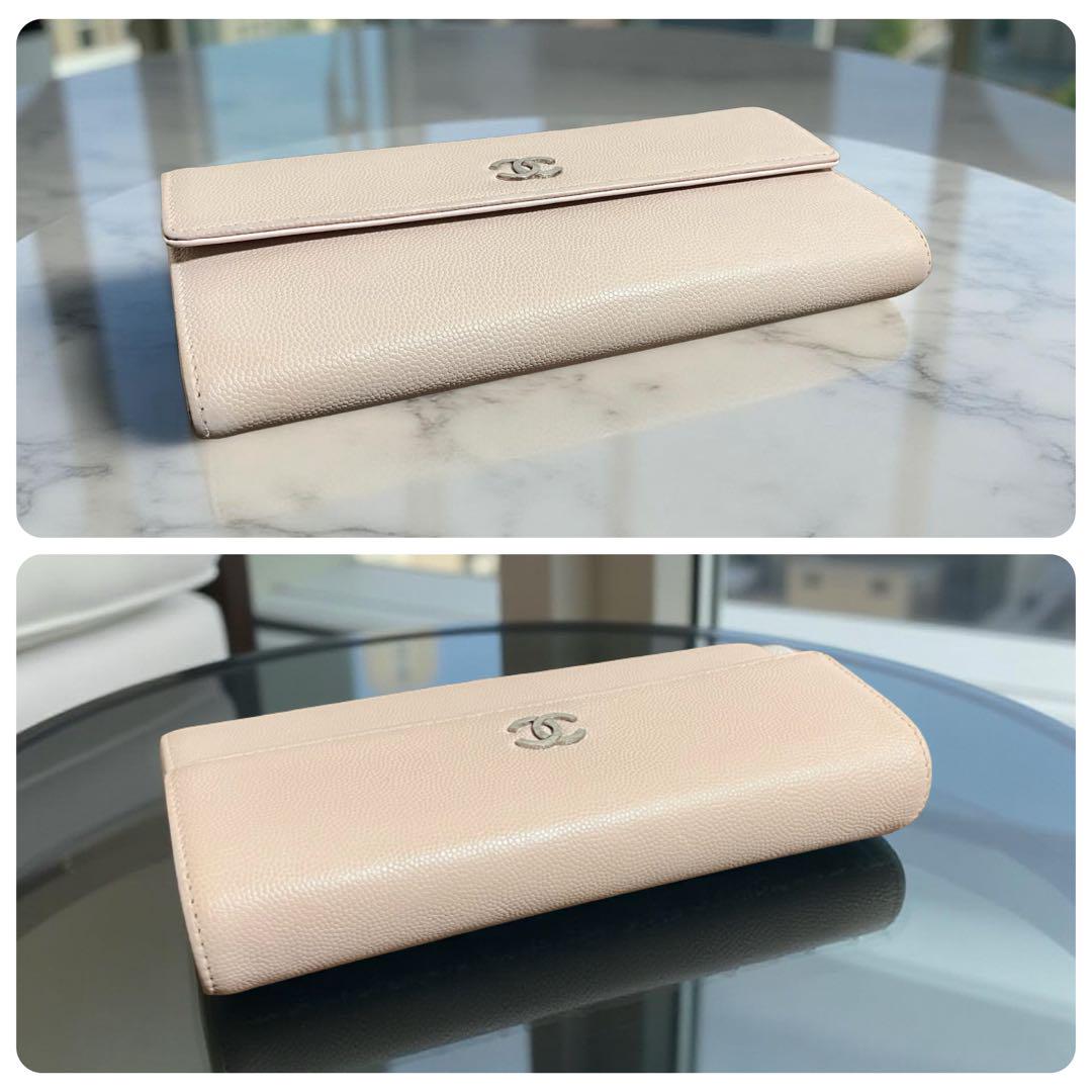 シャネル CHANEL セブルガ 長財布　キャビアスキン