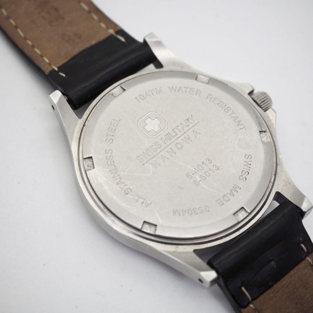 730 SWISSMILITARY 時計　デイト　メンズ　ブラック　希少