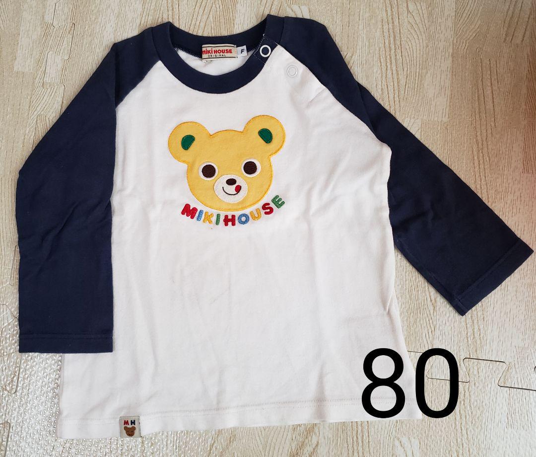 MIKIHOUSE クマ刺繍 Tシャツ 80 - メルカリ