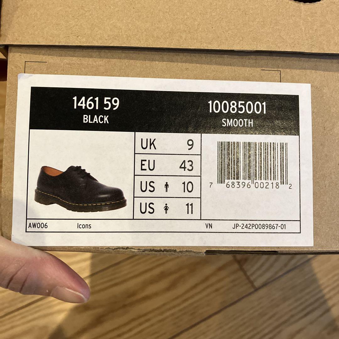 Dr.Martensドクターマーチン1461 59ブラック　サイズ:UK9