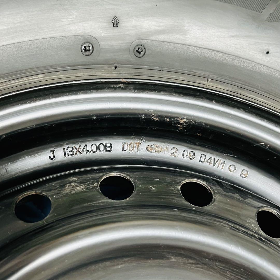 ①鉄チンホイール　スタッドレス　４本　145/80R13　ブリザック