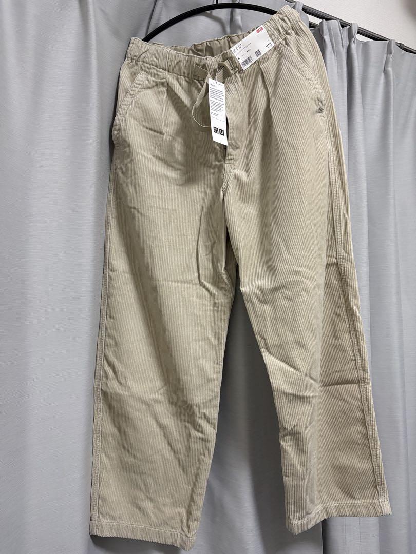 ユニクロU 2024AW　コーデュロイタックワイドパンツ　M ベージュ