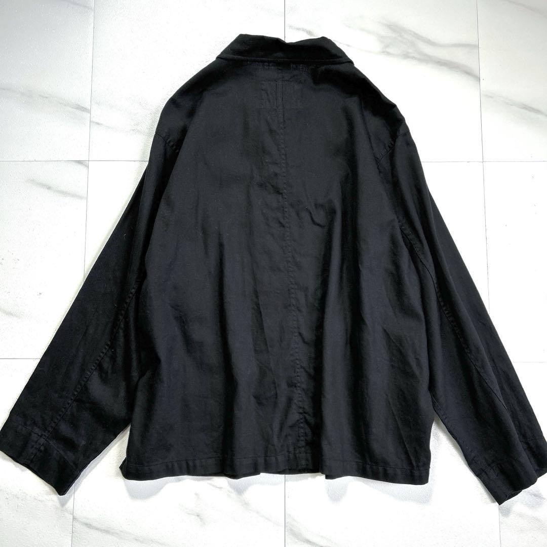 美品 MHL. LIGHT COTTON CHINO ジャケット ブラック