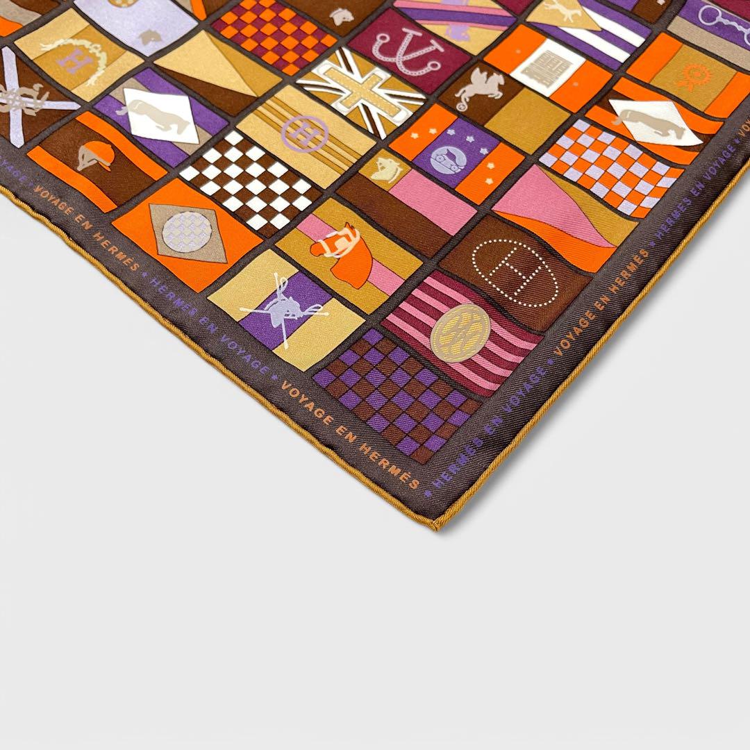 未使用品✨HERMES スカーフ カレ90 VOYAGE EN HERMES 絹