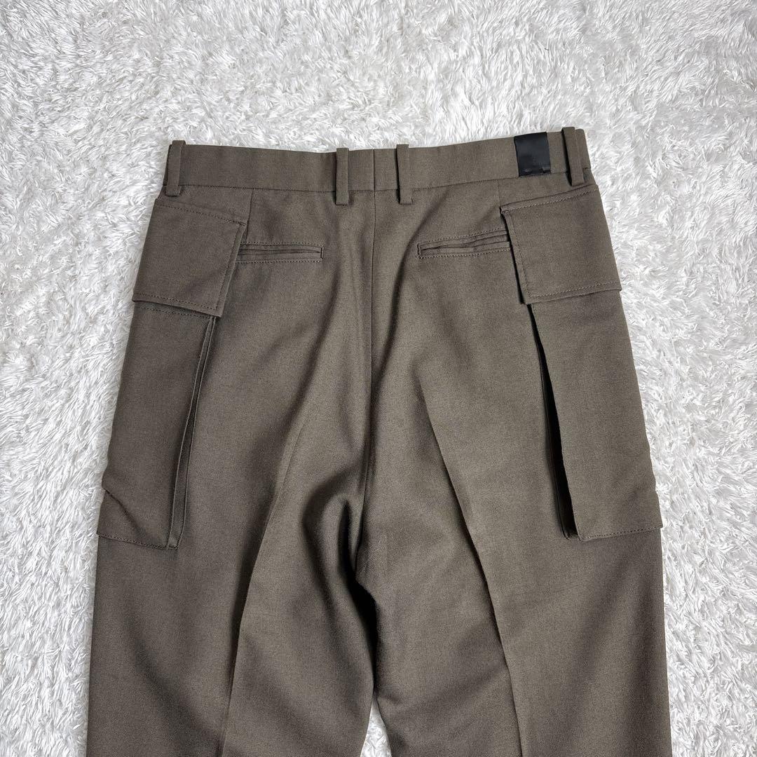n.hoolywood ポケットデザインスラックス カーゴ 38 カーキ ウール n.hoolywood ポケットデザインスラックス カーゴ 38 カーキ ウール
