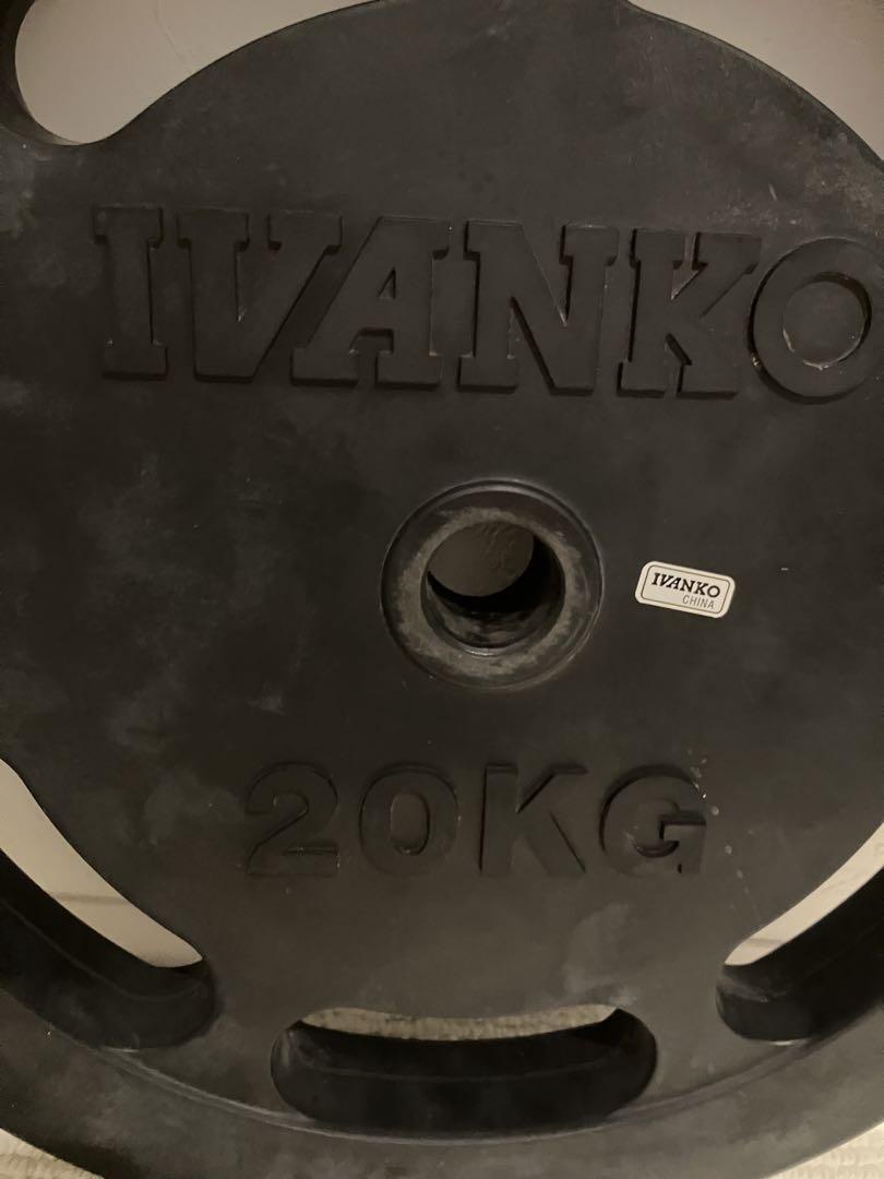 IVANKO ラバープレート 28mm用 20kg✕1枚 ②ペア