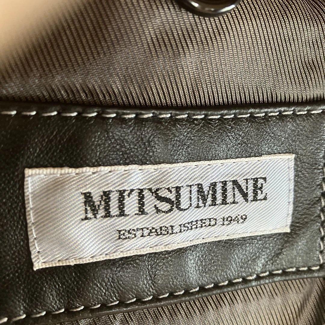 MITSUMINE ブラック レザーテーラードジャケット