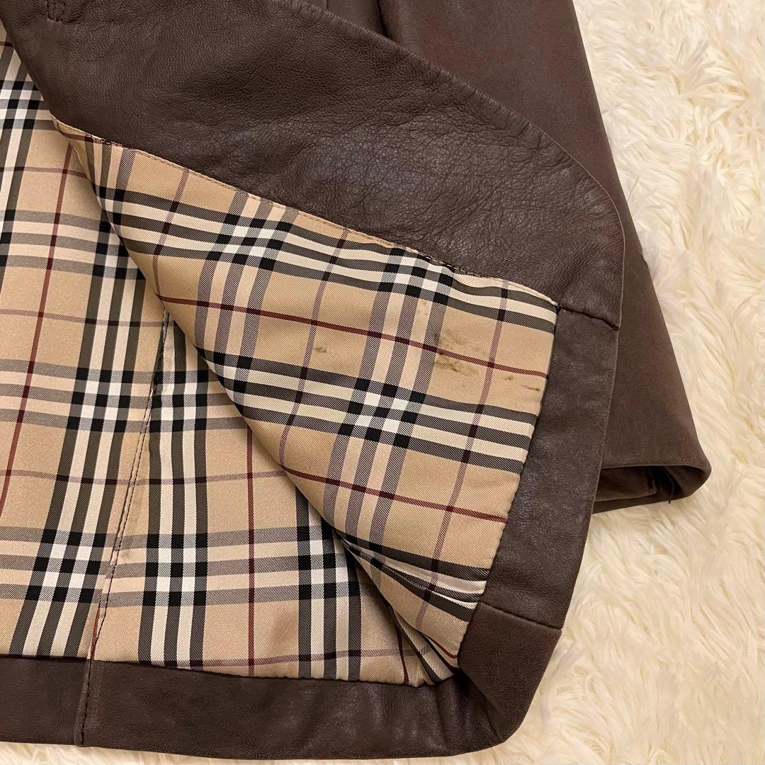 BURBERRY BLACK LABEL テーラードジャケット ラムレザー