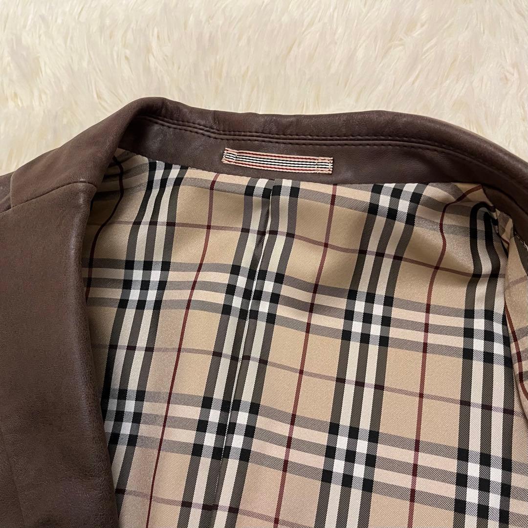 BURBERRY BLACK LABEL テーラードジャケット ラムレザー