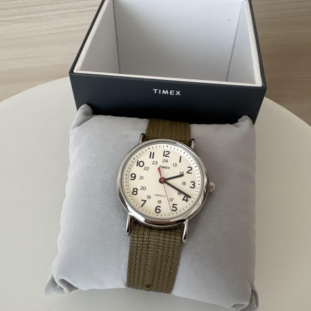 TIMEX アナログ腕時計 カーキ