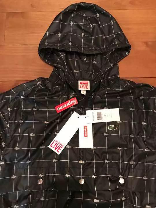 Supreme ラコステ Nylon Anorak 美品 M BRAND NEW SUPREME X LACOSTE REFLECTIVE GRID NYLON ANORAK