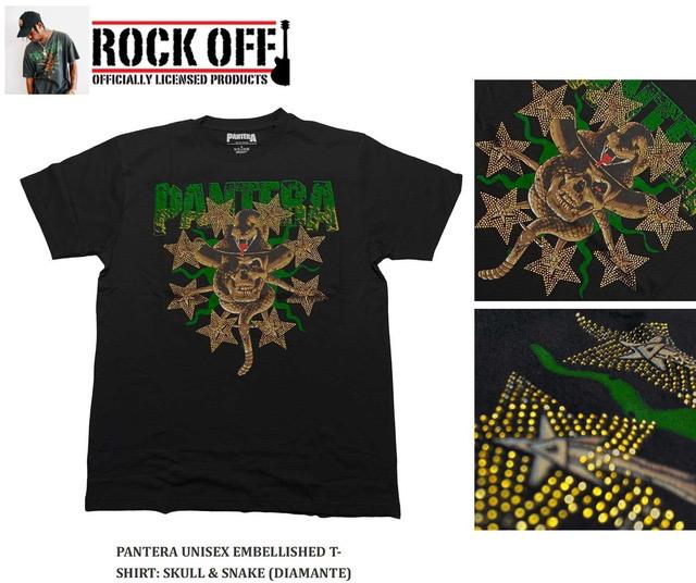 【送料無料】トラビススコット パンテラ ロックTシャツ ブラック トラビススコット パンテラ スカル&スネーク Tシャツ ブラック L