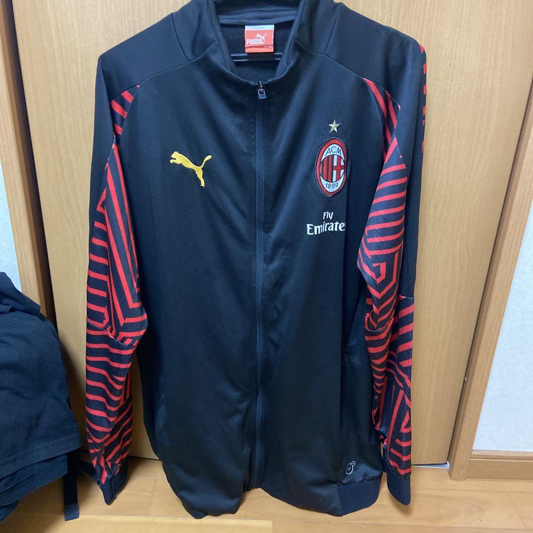 【残りわずか】 AC Milan Puma ジャージ黒赤 ウェア